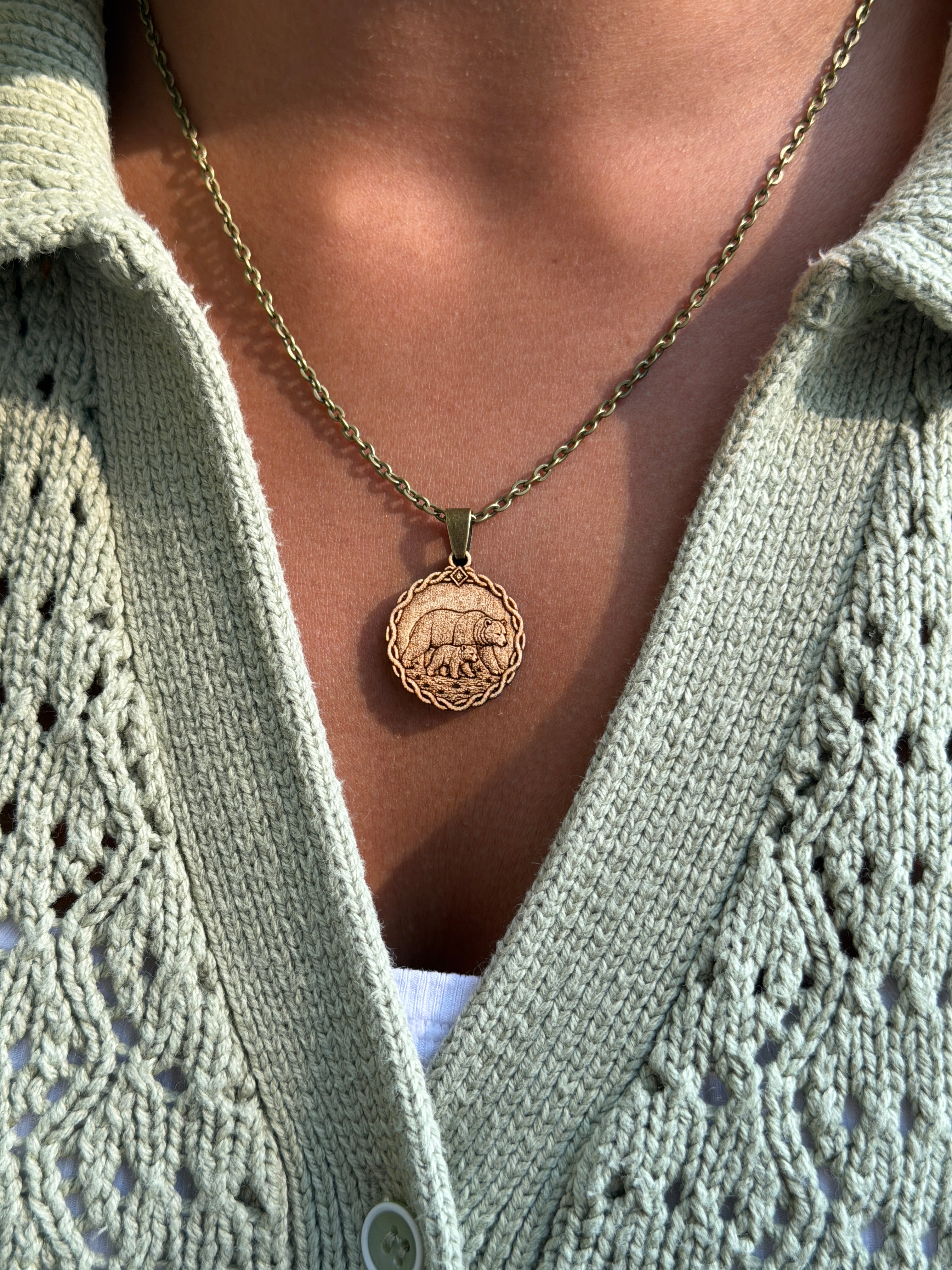 Bear & Cub Pendant - Family, Devotion and Belonging