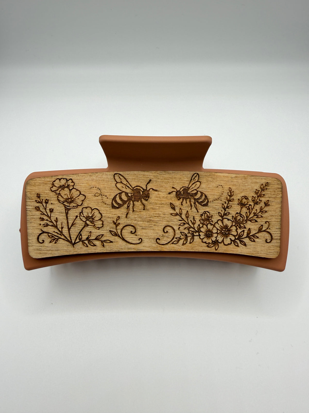 Honeybee Wood Hair Clip