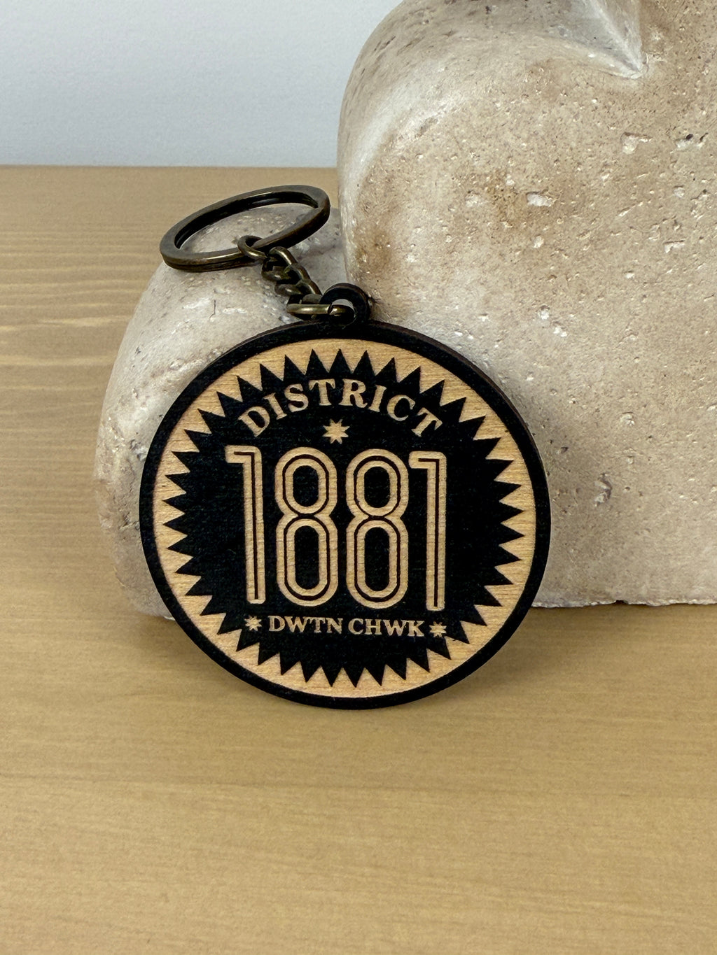 District 1881 Wooden Keepsake Keychain – Chilliwack, BC