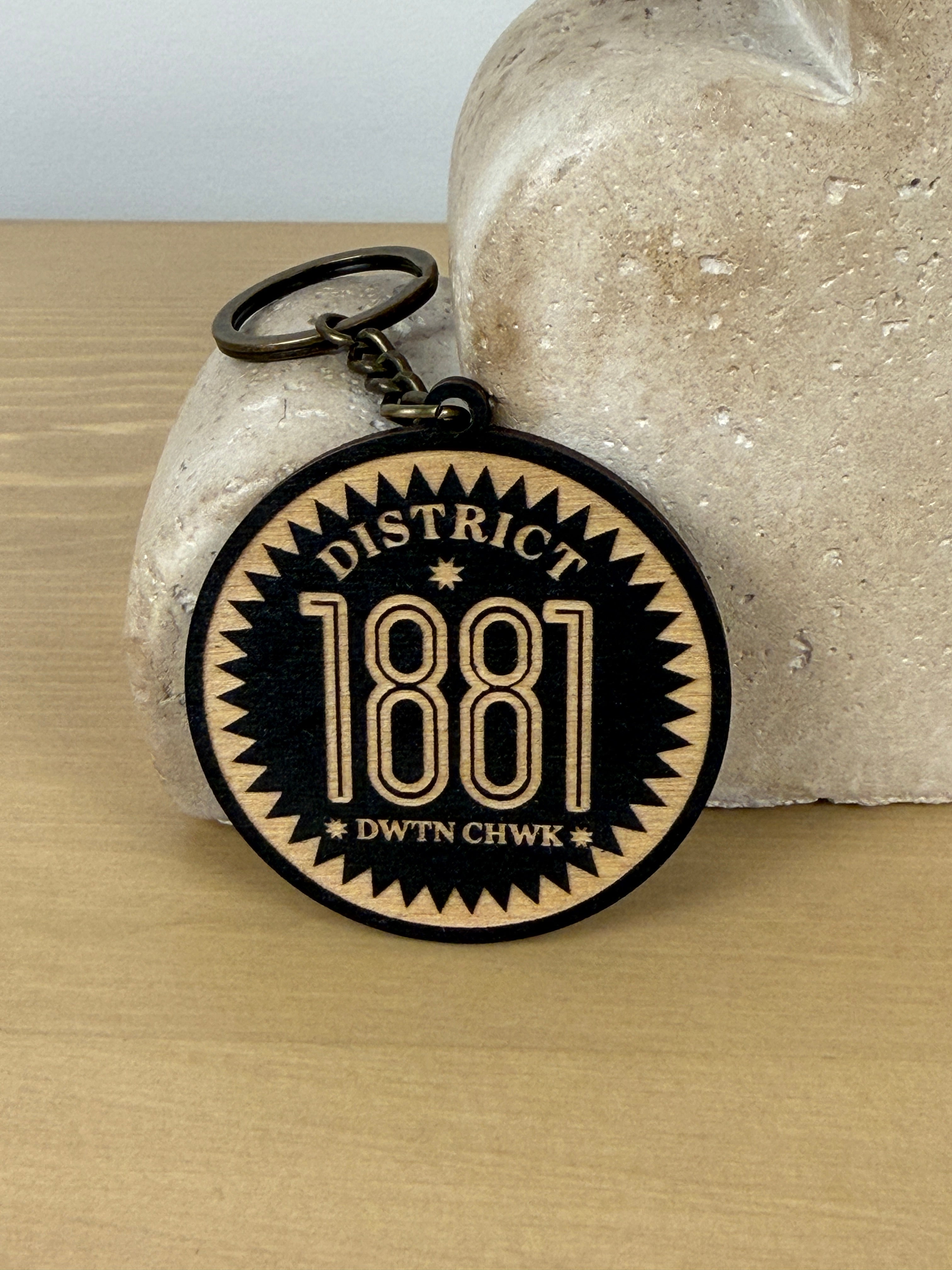 District 1881 Wooden Keepsake Keychain – Chilliwack, BC