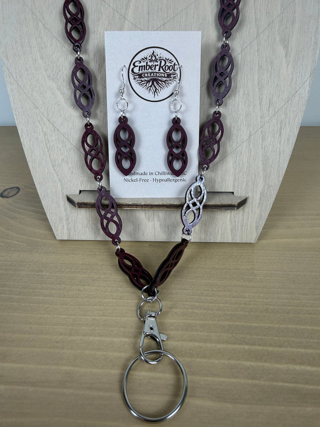 Wood Link Lanyard set