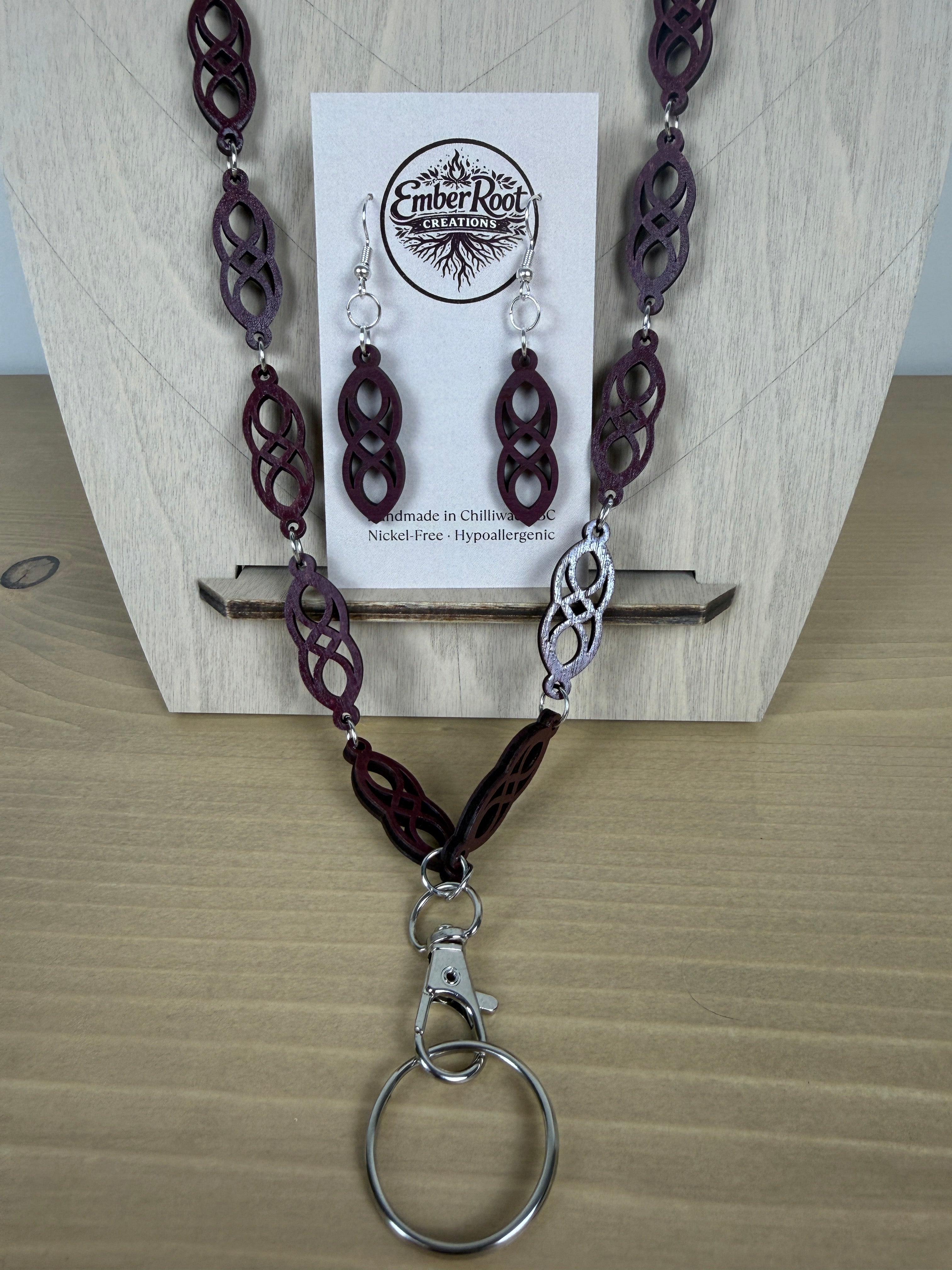 Wood Link Lanyard set