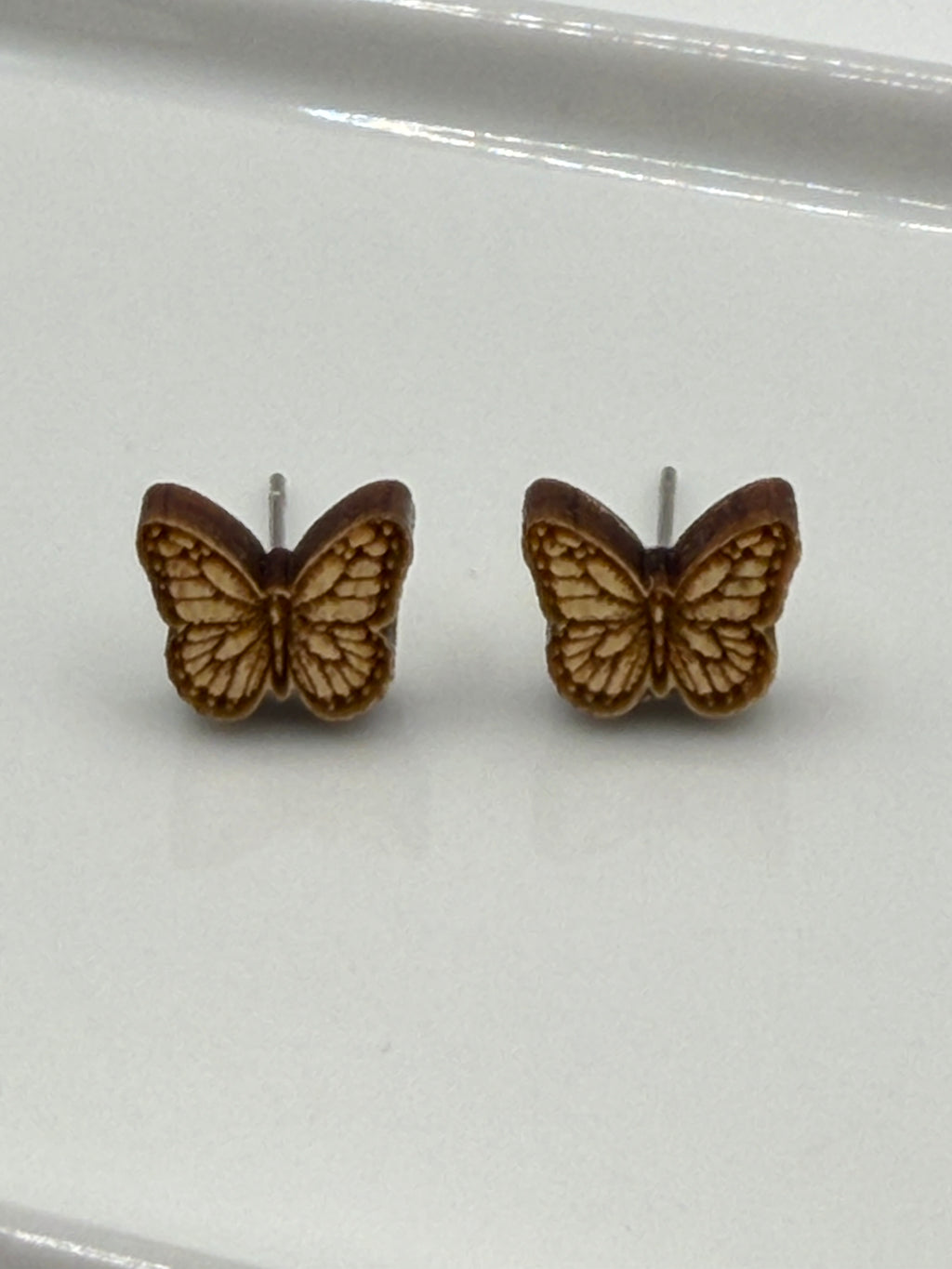 Butterfly Stud Earrings - Reclaimed Eastern Maple