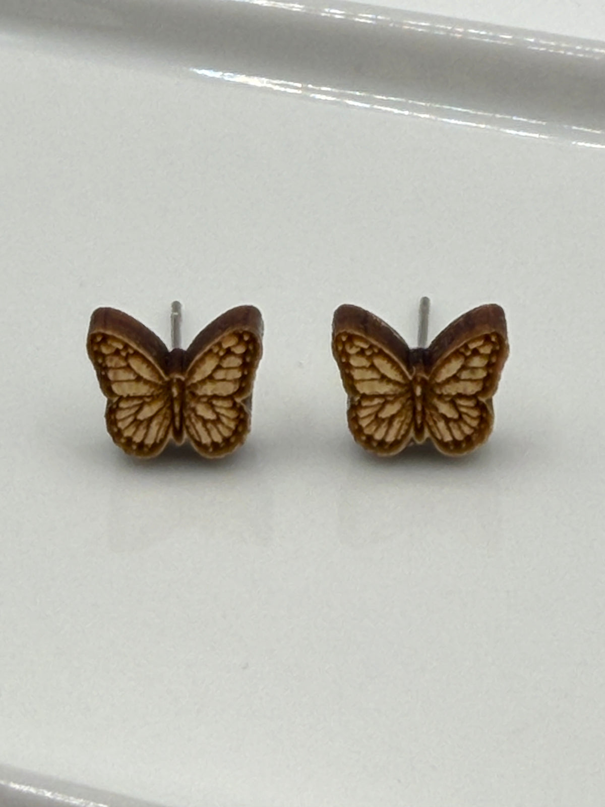 Butterfly Stud Earrings - Reclaimed Eastern Maple