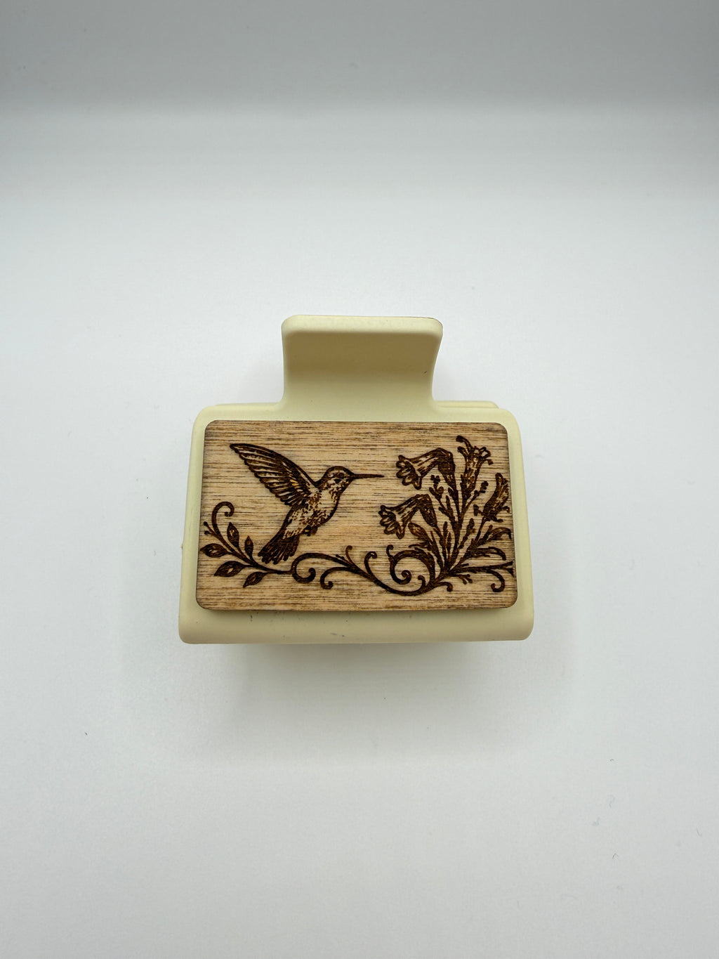 Hummingbird Wood Hair Clip