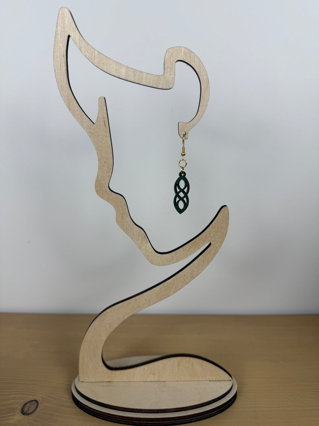 Wood Link Dangle Earrings