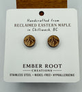 Mountain Stud Earrings - Reclaimed Eastern Maple