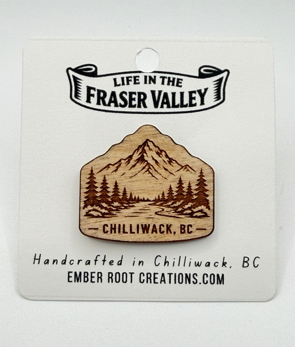 Chilliwack Mountain | Wooden Souvenir Pin