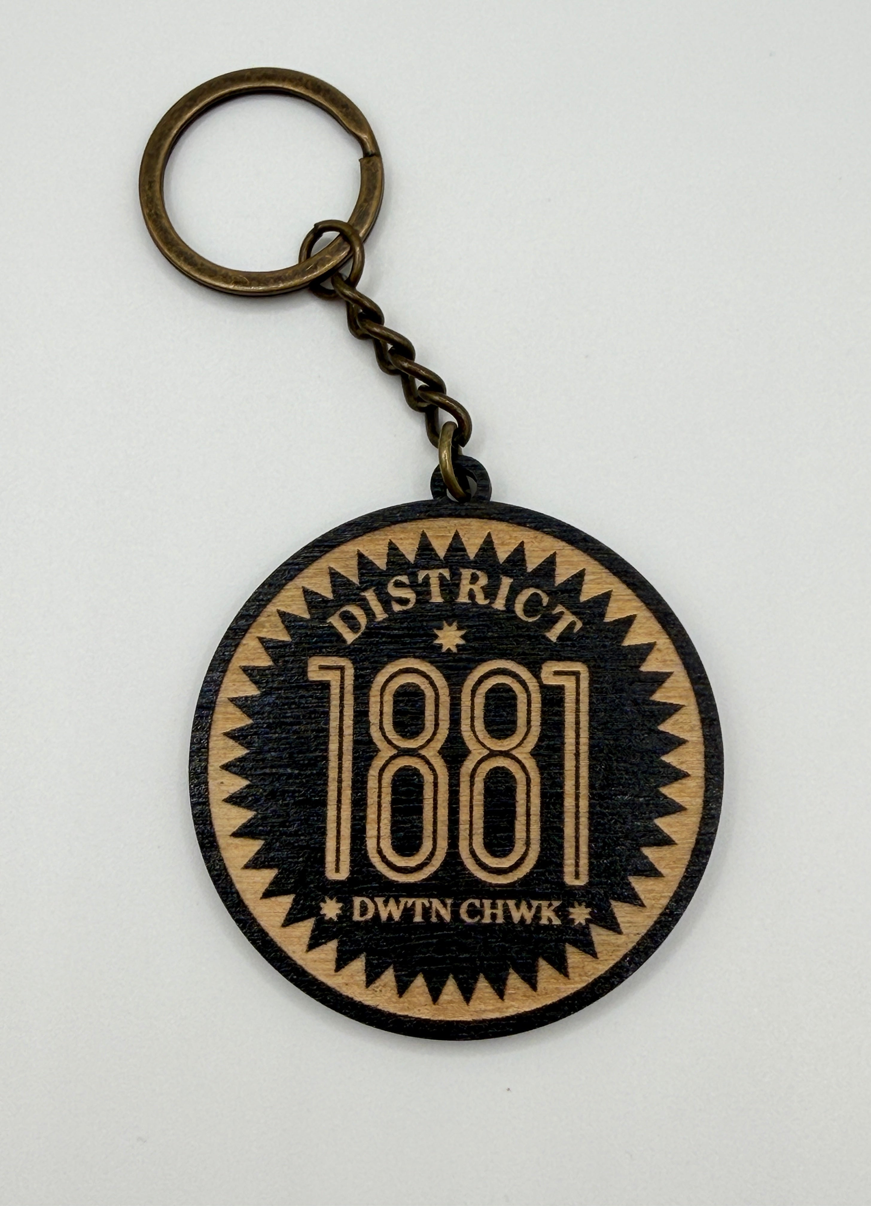 District 1881 Wooden Keepsake Keychain – Chilliwack, BC