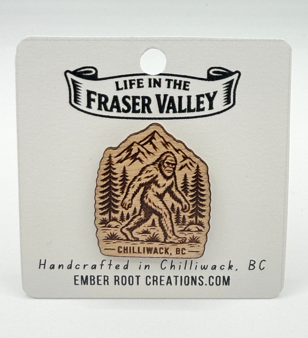 Chilliwack Sasquatch | Wooden Souvenir Pin