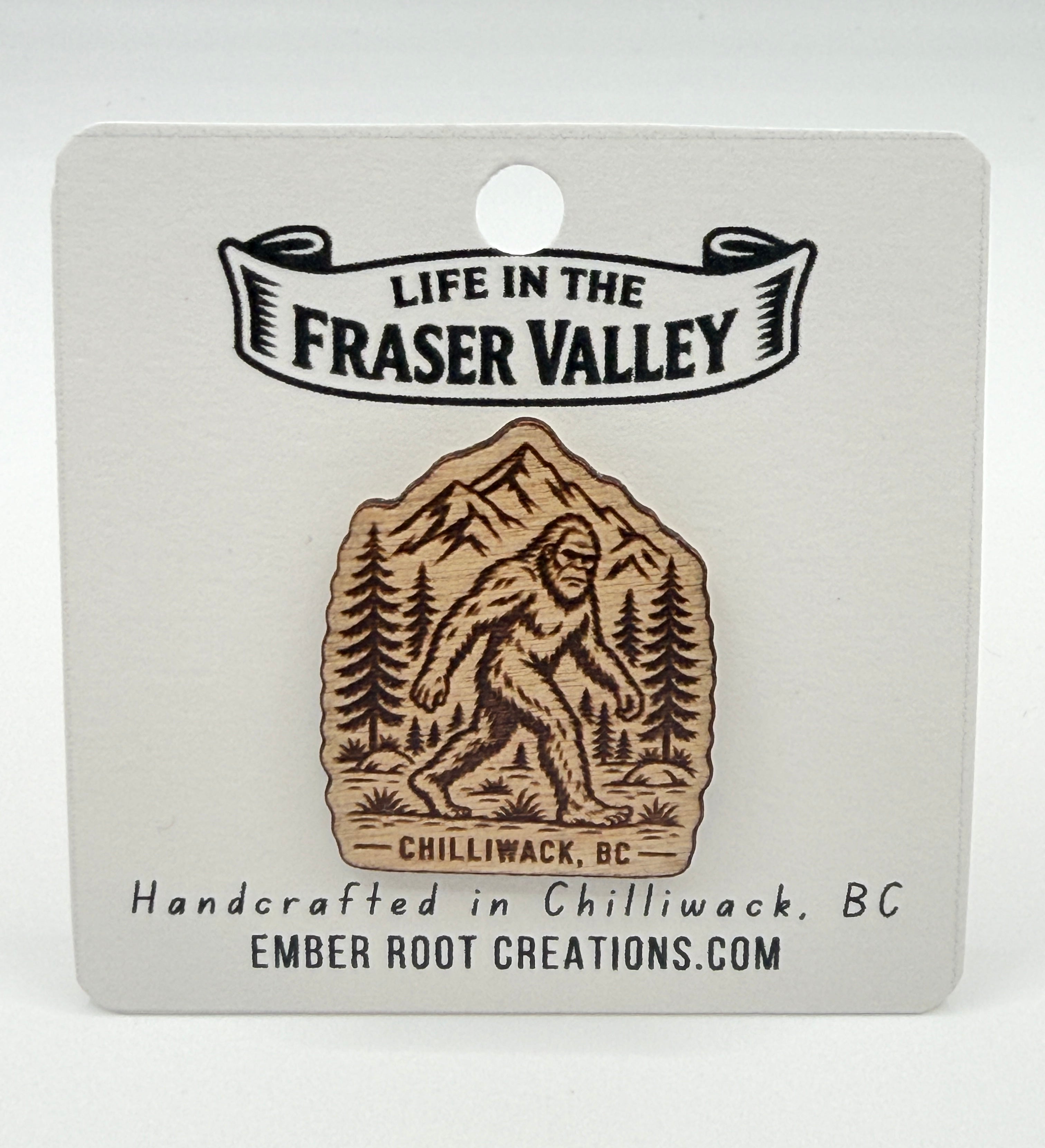 Chilliwack Sasquatch | Wooden Souvenir Pin