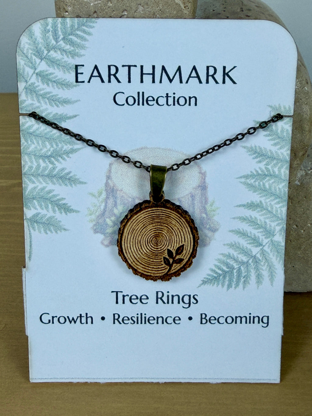 Tree Rings Pendant - Growth, Resilience, and Becoming