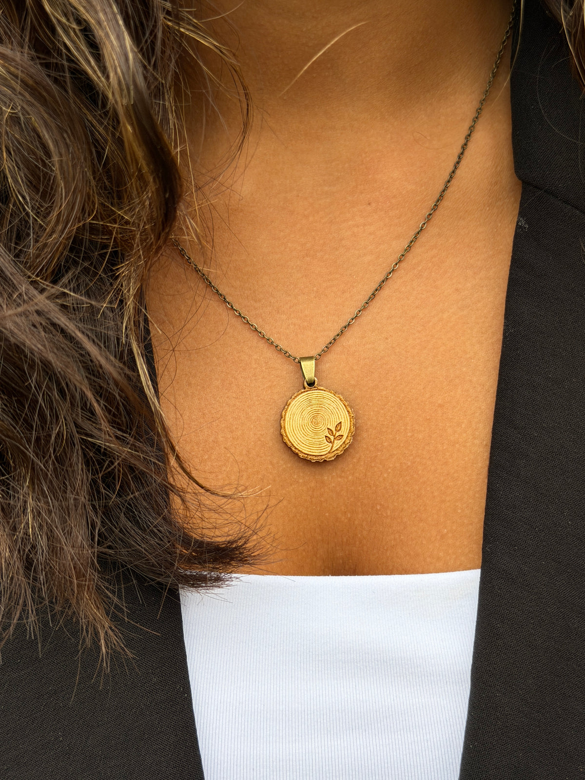 Tree Rings Pendant - Growth, Resilience, and Becoming