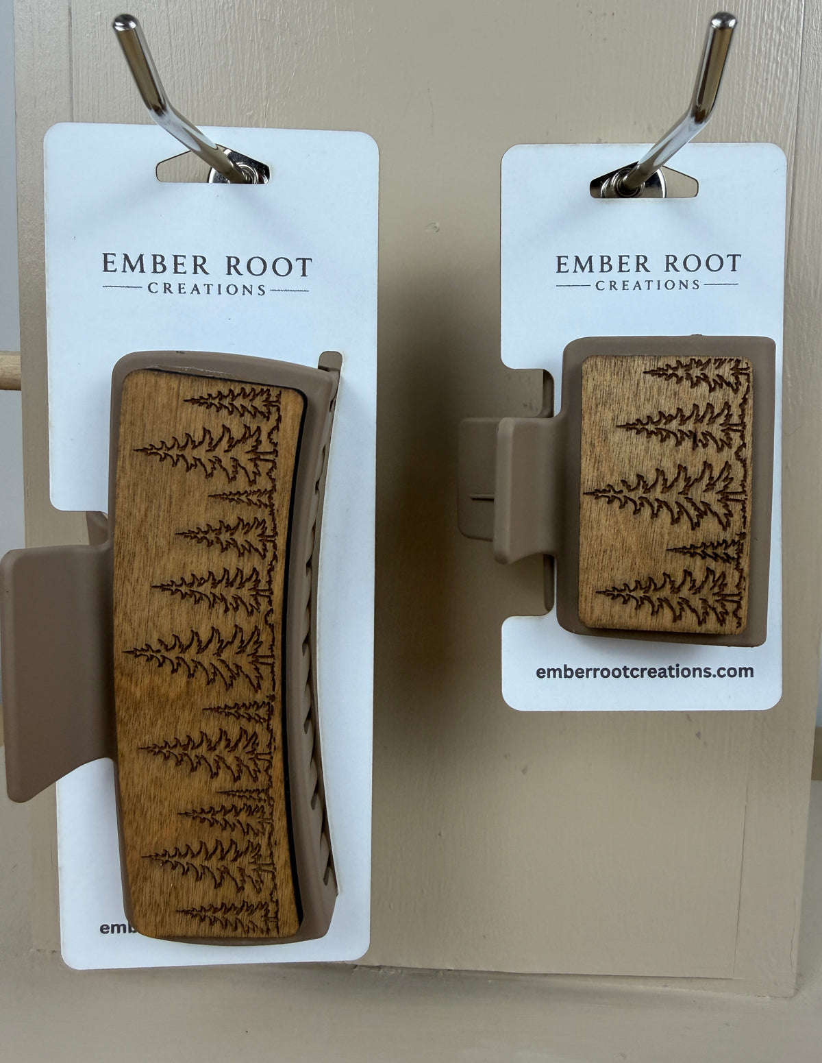 Forest Wood Hair Clip